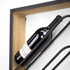 Wood and Metal Wall Mounted Wine Rack (36.25” x 24.25”)